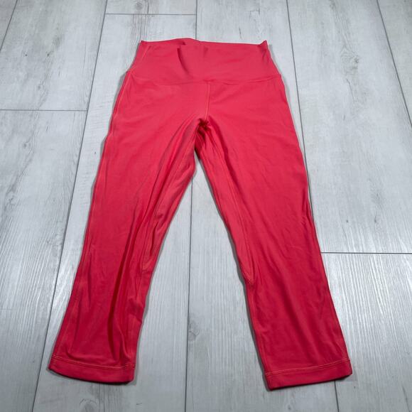 Lululemon Size 8 Align High Rise Leggings Crop 21" Guava Pink Yoga W6BGHS - Picture 1 of 11